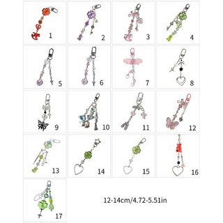 Calico Sang Trọng Nơ Dây Điện Thoại Dễ Thương Bốn Lá Cỏ Ba Lá Điện Thoại Mặt Dây Chuyền Móc Khóa Trang Trí