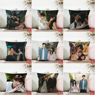 Lovely Runner Byeon Woo-seok & Hye-yoon Kim Vỏ Gối Vuông In Hình Một Mặt Sofa Polyester Gối Trang Trí Nhà Phòng Khách (Không Có Gối)
