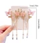 Mya Dangling Trang Trí Tóc Barrettes Cho Bé Gái Vintage Tóc Bun Bên Kẹp Mũ Đội Đầu