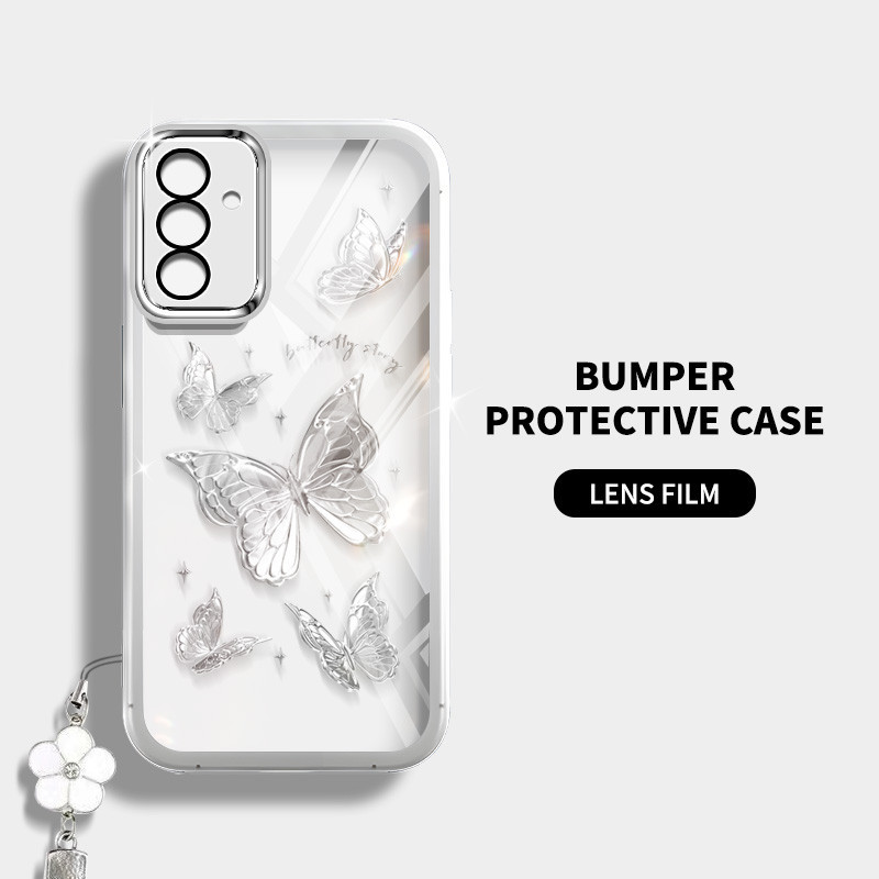 Ốp Điện Thoại YBD INS Style Cho Vivo Y19S Y100 5G (IDN) Y200e T3 5G Vỏ Bướm Niche Được Trang Bị Bảo Vệ Ống Kính