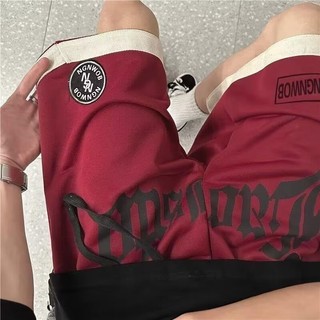 Quần short nam ESEA American retro dáng rộng phong cách đường phố thời trang in hình quần short thể thao đa năng