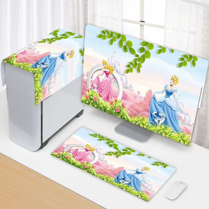 SANCENGQCBY Máy Tính Để Bàn Chống Bụi 27 / Inch Bộ Ba Mảnh Màn Hình Cong 80cm Vỏ Bụi Bàn Phím Vỏ Máy Chủ Vải