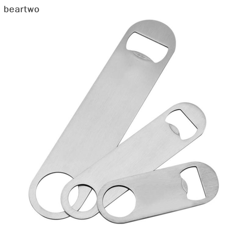 < Beartwo > Dụng cụ mở nắp chai bia bền Mini bằng thép không gỉ Dụng cụ mở nắp chai tốc độ phẳng Đẹp