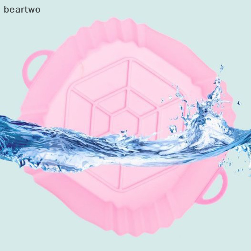 < Beartwo > Giỏ đựng nồi chiên không khí bằng silicon lót lò nướng an toàn chống dính Phụ kiện khay nướng bánh đẹp