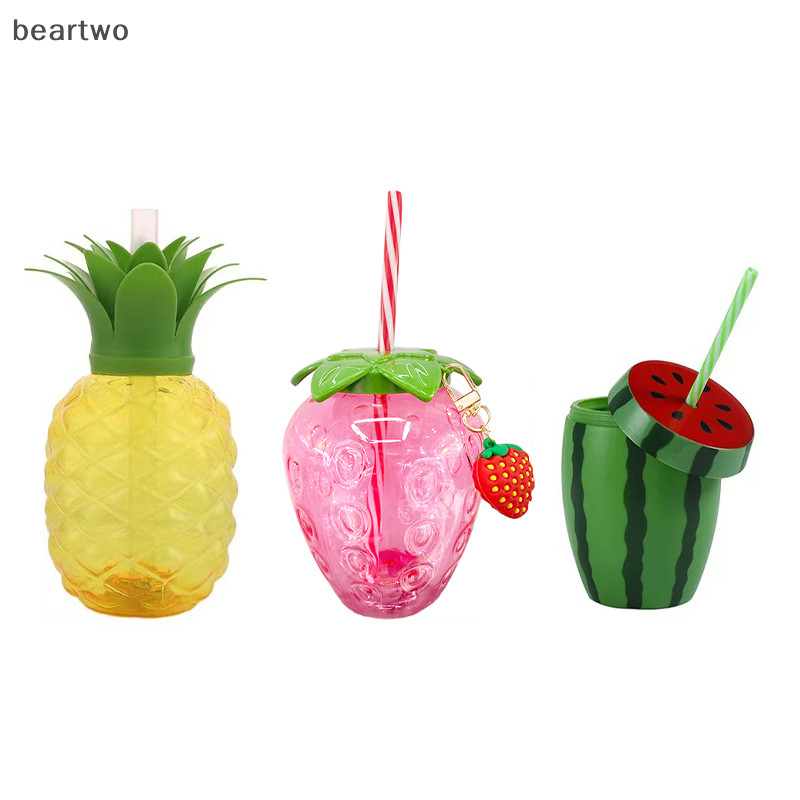 < Beartwo > 500ml Mùa Hè Dễ Thương Dâu Ống Hút Nước Sữa Cà Phê Ống Hút Cho Gia Đình Đẹp