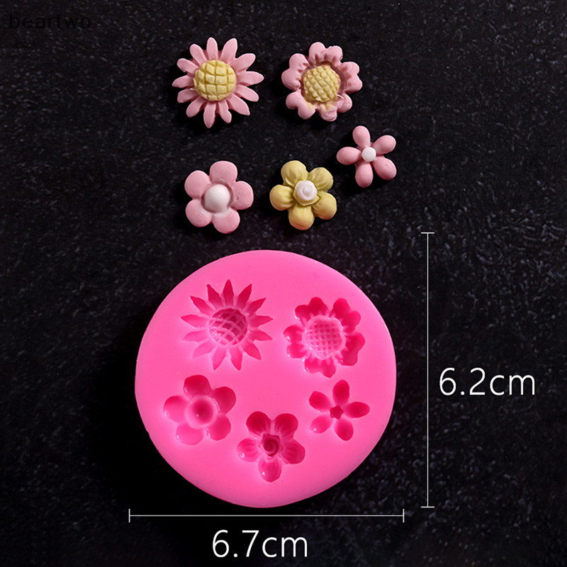 < Beartwo > Khuôn Làm Bánh Silicon 3D Kẹo Chocolate DIY Bánh Cookie Cupcake Xà Phòng Khuôn Đẹp