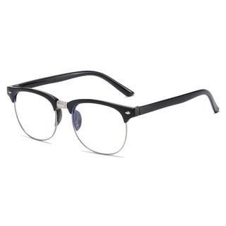 Kính nửa gọng nam nữ chống tia UV ánh sáng xanh phong cách hàn quốc, Mắt kính không độ giả cận K019