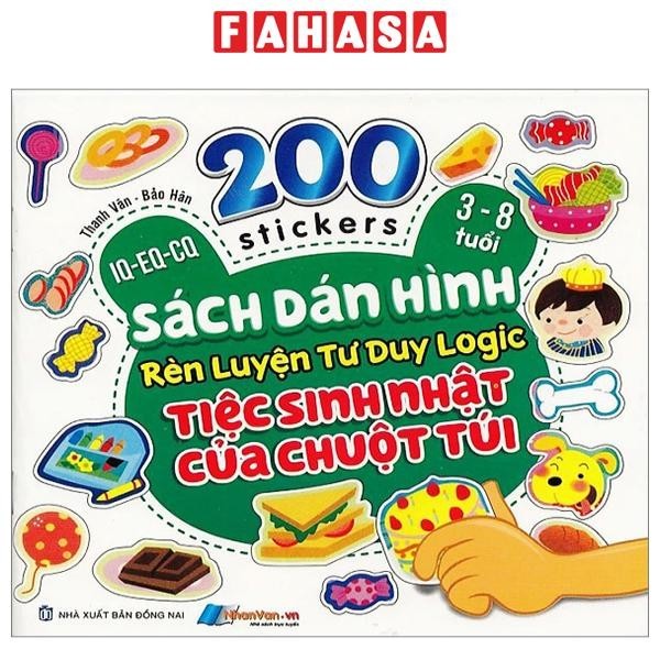 Sách 200 Stickers - Sách Dán Hình Rèn Luyện Tư Duy Logic - Tiệc Sinh ...