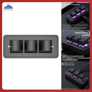 [Cornellsidney.vn] Bàn phím cơ mini 3 phím APAYADO, lập trình macro copy/paste/cut, USB, dùng cho văn phòng/game