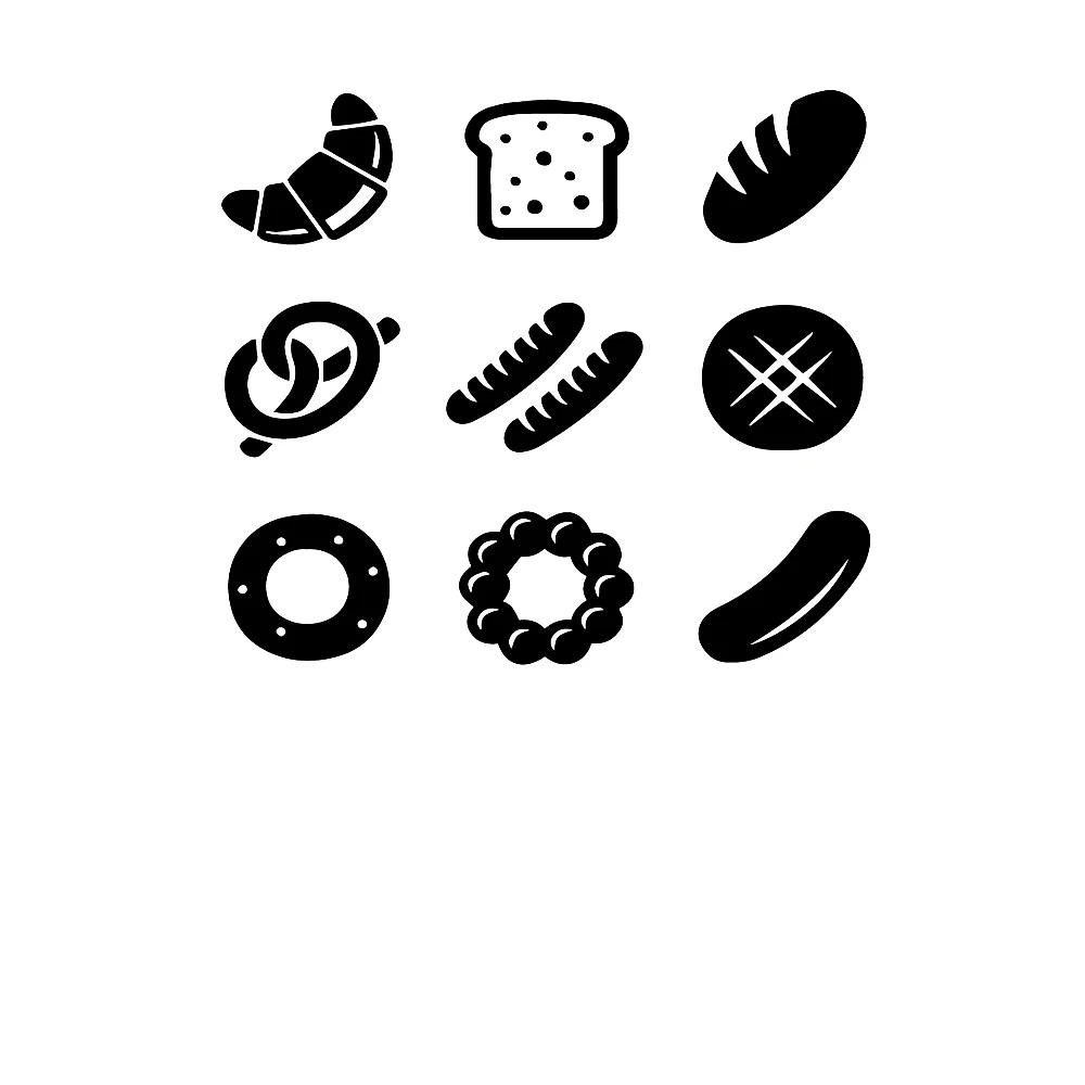 Ăn Nhẹ Bánh Mì Vinyl Dán Tường Bakehouse Nướng Bánh Mì Bánh Nướng Bánh Donut Món Tráng Miệng Cửa Sổ Kính Decal Nhà Bếp Nhà Hàng Bữa Sáng Ký Trang Trí Nhà Bức Tranh Tường