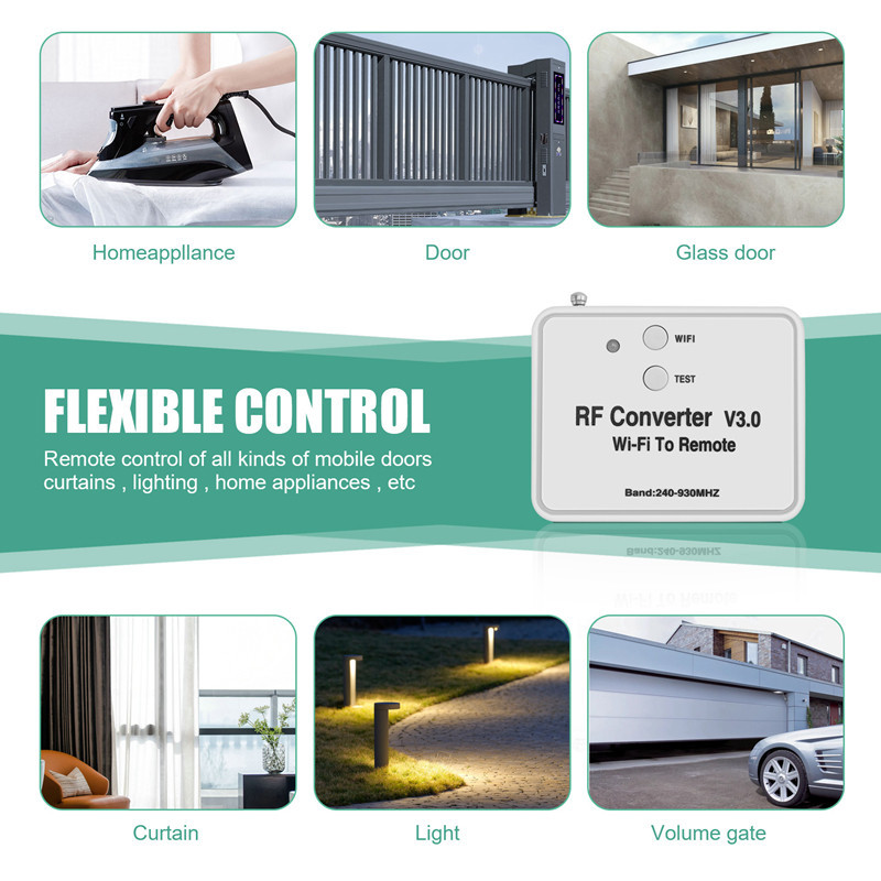 Điện thoại chuyển đổi Wifi sang RF không dây đa năng Thay vào đó điều khiển từ xa 240-930Mhz cho ngôi nhà thông minh