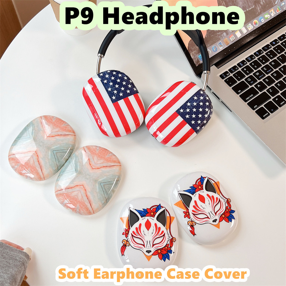 [Ngôi sao tương lai] Dành cho vỏ tai nghe P9 Dopamine Pentagram TPU Vỏ tai nghe silicon mềm NO.4