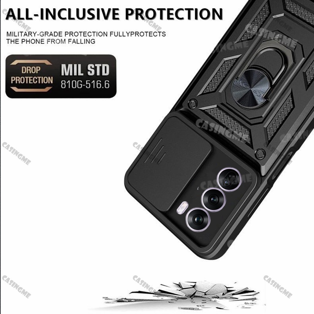 Dành Cho Realme 14x 5G 2025 Vỏ Giáp Chống Sốc Cho Realme 14 5G Realme14 Realme14x 14 + 14Pro 14 Pro Plus + x Vỏ Từ Tính Xe Đẩy Kéo Camera Bảo Vệ Vỏ Điện Thoại