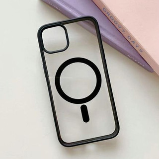 Ốp lưng chống ố từ tính viền đen cho iphone 7 8 plus x xr xs max 11 12 13 14 15 16 pro max xsmax promax