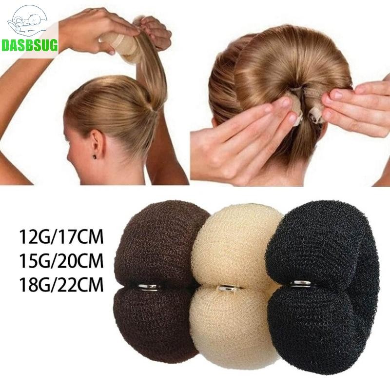Dasbsug Dễ Thương Đuôi Ngựa Giá Đỡ Đen Kaki Màu Be Tròn Tóc Cho Bé Gái Mũ Hợp Thời Trang