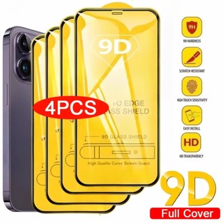 4 9D Full Cover Kính Cường Lực Cho iPhone 16 11 12 13 14 15 Pro MAX 16 15 Plus iPhone 16E iPhone SE4Screen Protector Cho iPhone 13 Mini XR XS MAX