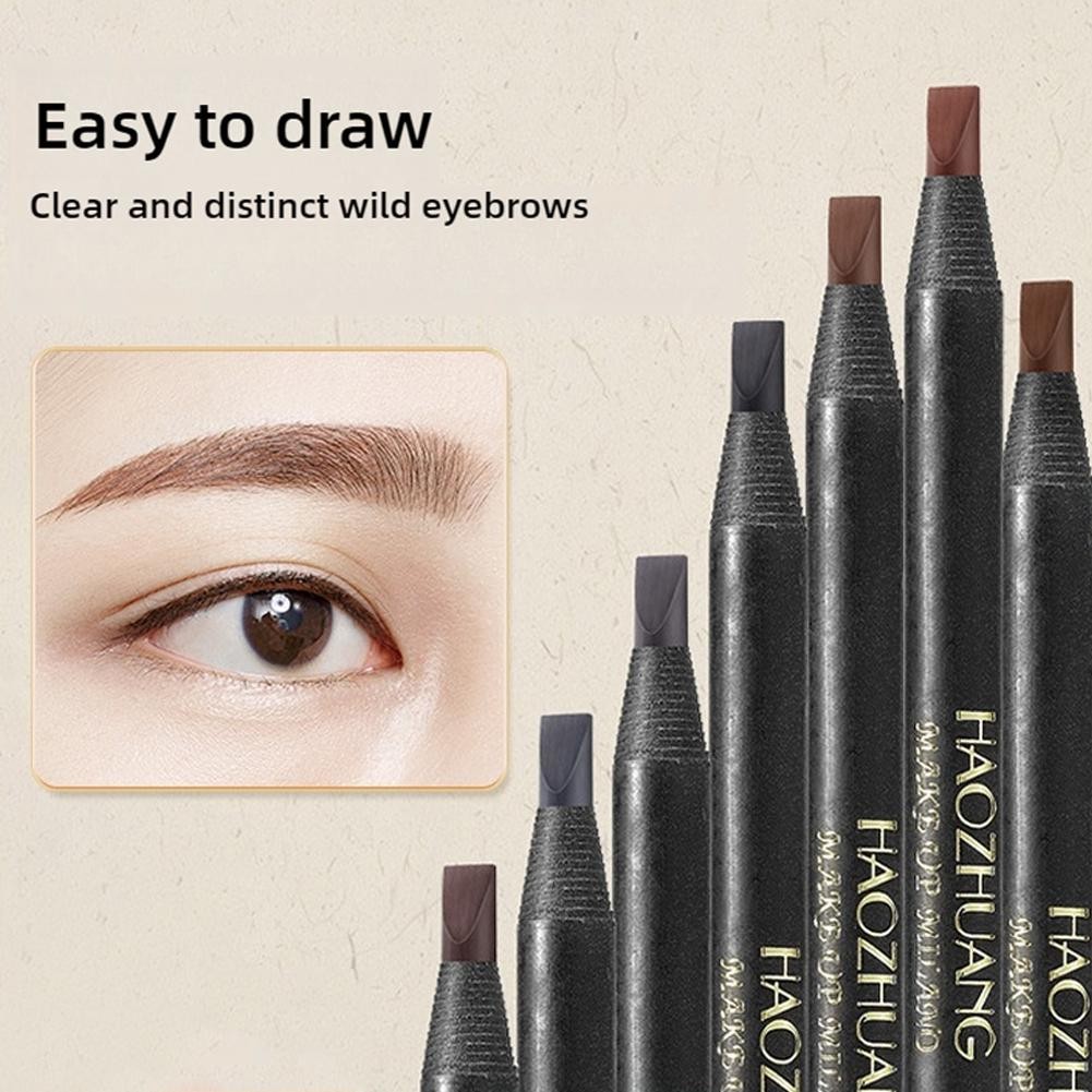 Tự Động Xoay Bút Lông Mày Brow Tint Đầu Trang Điểm Mắt Đôi Bút Chì Lông Mày Tam Giác L4j3