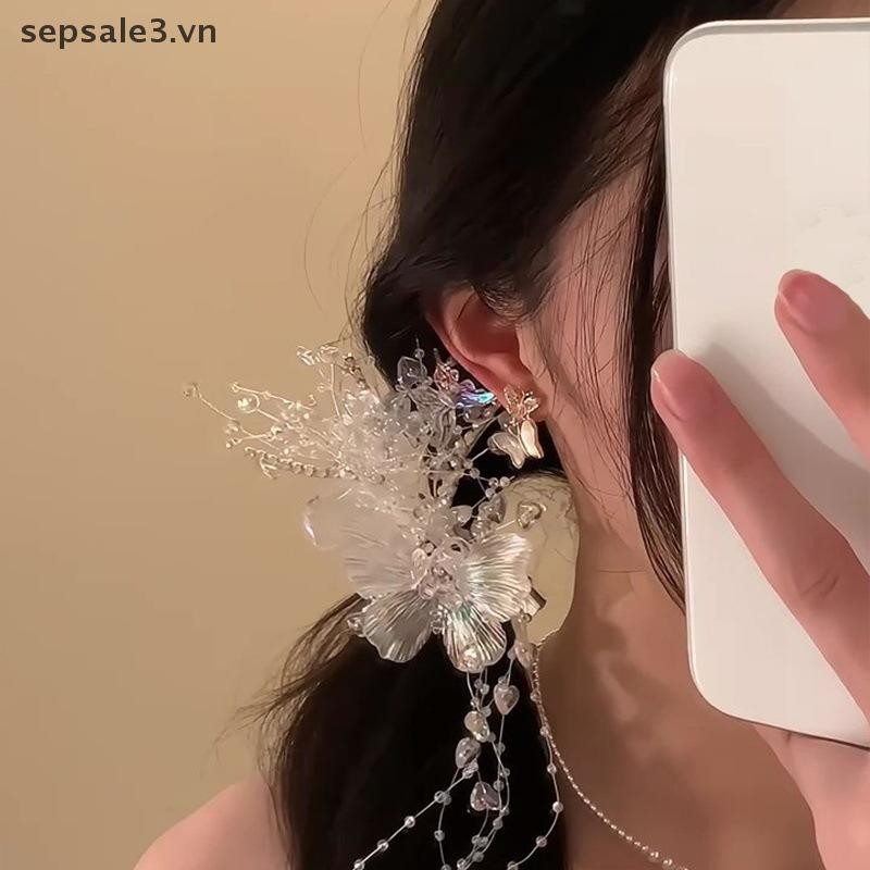 # sepsale # Kẹp tóc pha lê Fringe dành cho nữ Cô gái Tính khí cổ tích Công chúa ngọt ngào Kẹp tóc Phụ kiện tóc thời trang.
