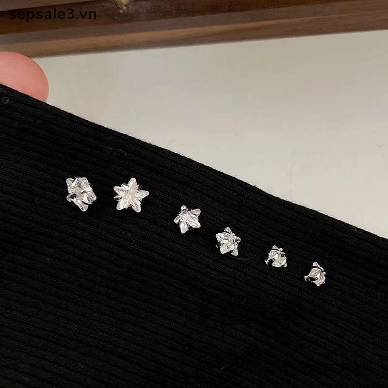 # Sepsale # 1 Cặp Bông Tai Pha Lê Ngôi Sao Hợp Thời Trang Bông Tai Zircon Thẩm Mỹ Phong Cách Hàn Quốc Dành Cho Nữ Trang Sức Khuyên Tai Thời Trang Bé Gái.