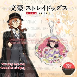 (MŨ VIỀN HOA) Móc khóa BUNGOU STRAY DOGS Văn Hào Lưu Lạc mica acrylic anime chibi dễ thương xinh xắn