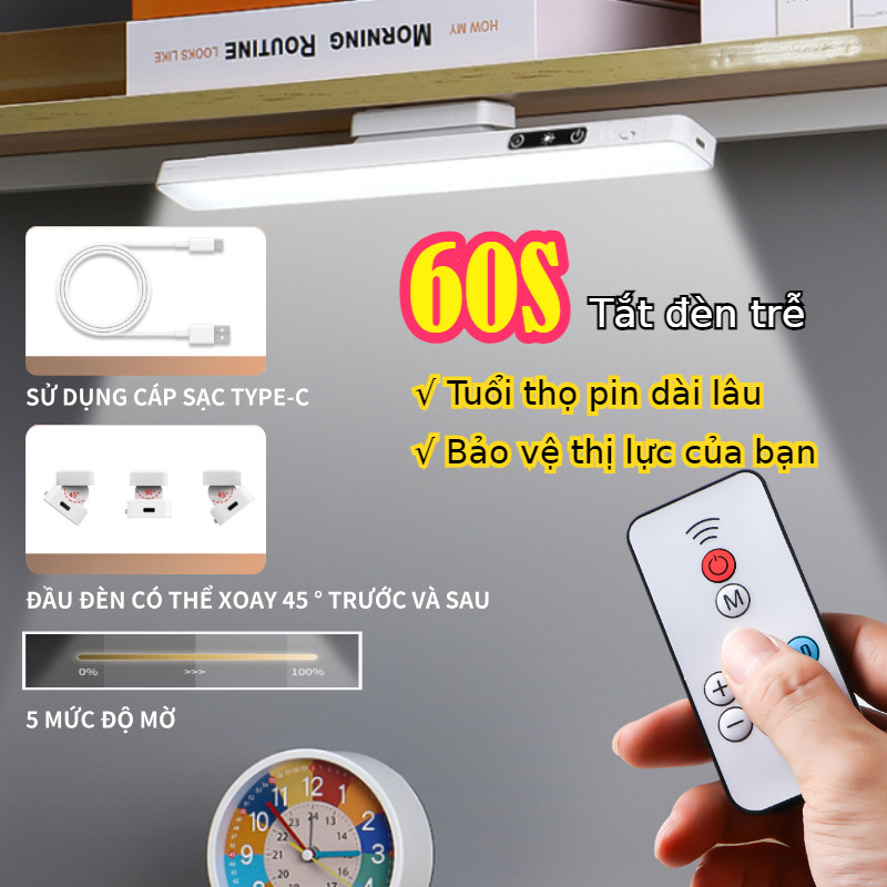 Đèn Học Led Bảo Vệ Mắt Chống Cận Đèn Bàn Học Dán Tường Thanh Led Từ Tính Nam Châm Xoay