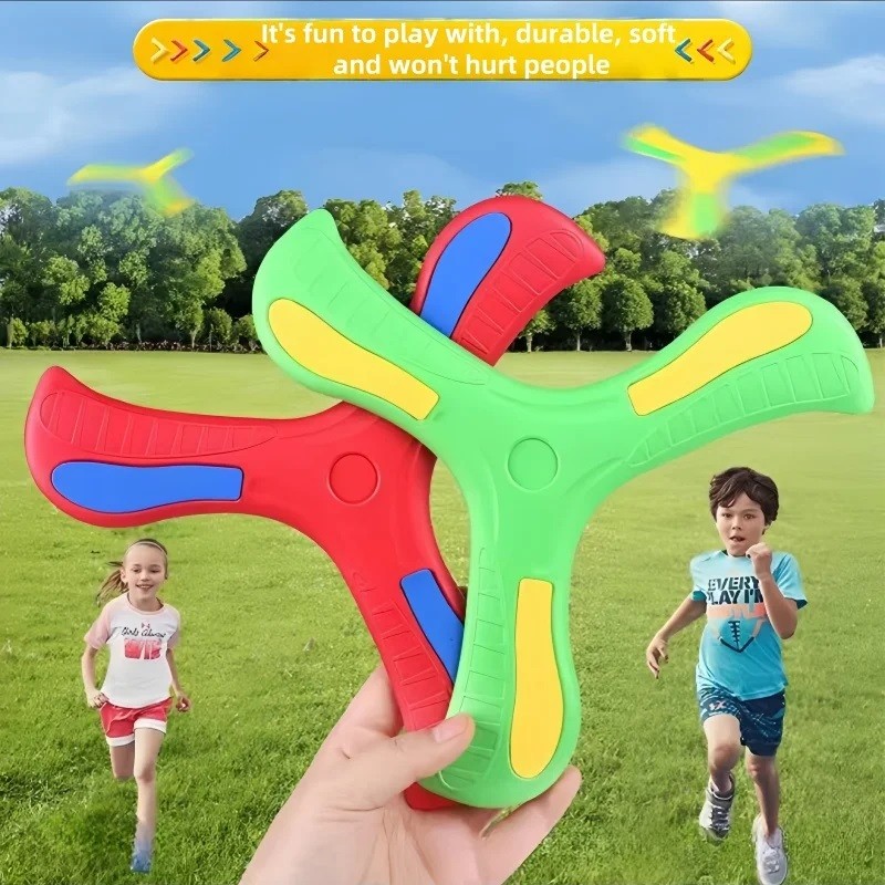Boomerang Trẻ Em Nhiều Màu Sắc Nhựa EVA Phi Tiêu Ba Lá Phi Tiêu Nhiều Người Cha Mẹ Trẻ Em Chó Chơi Đồ Chơi