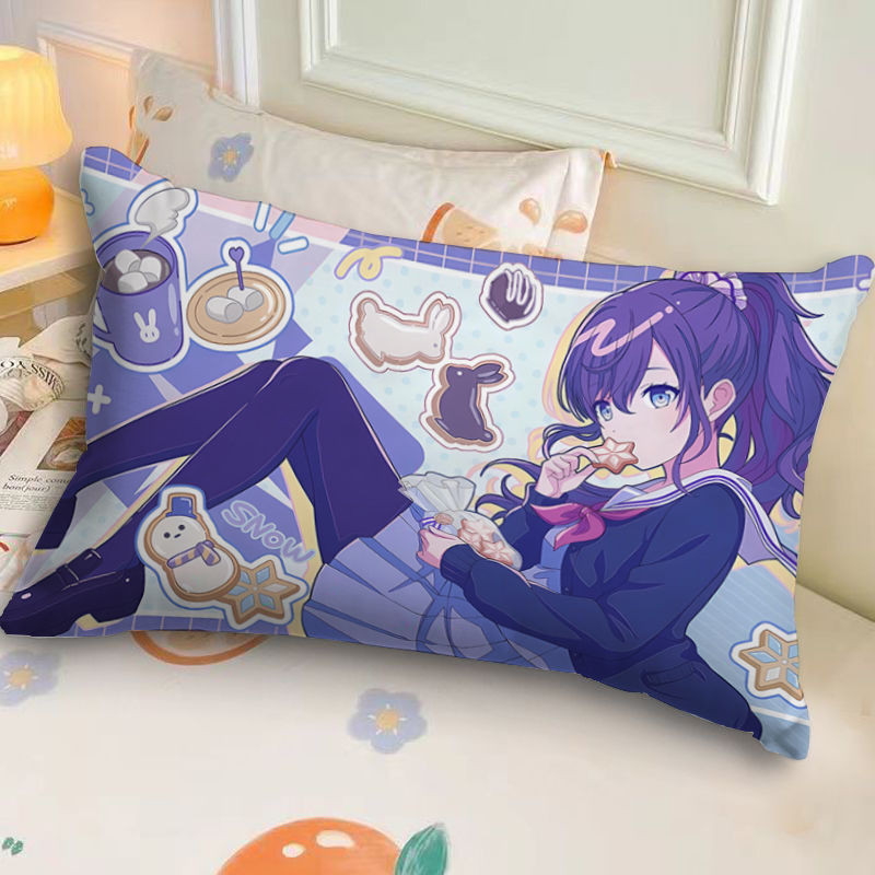 Dự án SEKAI HÌNH MÀU SẮC! Gối Anime Kagamine Twins – Đệm Sofa Phòng Ngủ Mềm – Trọn Bộ 50x30cm / 60x40cm (Vỏ Gối + Chèn)