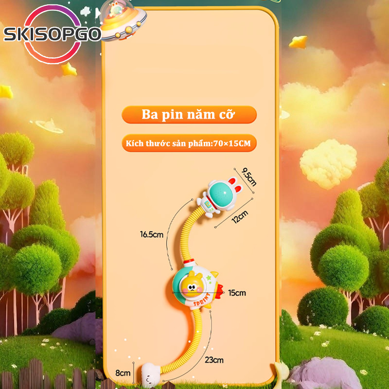 【SKISOPGO】Đồ chơi nhà tắm trẻ em phun nước tự động dễ thương kèm vòi sen – quà tặng mùa hè cho bé đi bể bơi