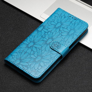 Thanh Lịch Hoa Cúc Flip Cover Ốp Lưng Điện Thoại Samsung Galaxy A06 A14 A15 A16 A26 A35 A36 A54 A55 A56 Phong Cách Sách Da PU Ví Đựng Thẻ Dây Đeo
