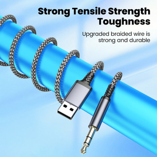 Cáp Aux Jack chất lượng cao Elough USB sang Bộ chuyển đổi cáp âm thanh Aux 3,5 mm