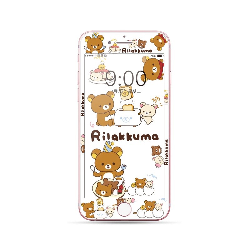 3d 9H Phim Hoạt Hình Bảo Vệ Màn Hình 4.7 5.5 inch Kính Cường Lực Cho iphone 5 5s 4 4s se 6 6s 7 8 plus se2 se3