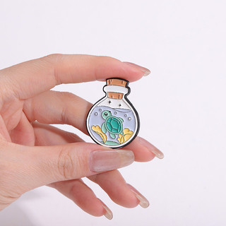 Dễ Thương Marine Life Men Trâm Sáng Tạo Chai Thủy Tinh Chú Hề Cá Rùa Cá Voi Huy Hiệu Lưu Niệm Ba Lô Phụ Kiện Quà Tặng Cho Bạn Bè