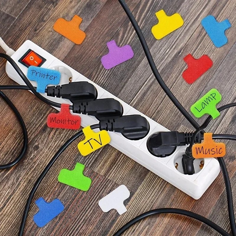 10 Thẻ Cáp Tự Khóa - Có Thể Ghi, Có Thể Tái Sử Dụng, Nylon, Hình Bầu Dục - Nhãn Dây Nhiều Màu - Quản Lý Cáp Máy Tính - Công Cụ Đánh Dấu Dây - Kẹp Tổ Chức Dây Văn Phòng Tại Nhà