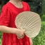 Quạt mây JUNYUE88US, Quạt lau cọ tự nhiên thủ công, Quạt rơm trang trí nhà nhẹ di động cổ điển mùa hè