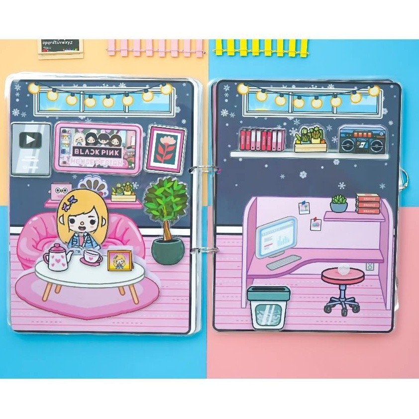 Đồ chơi giấy ngồi nhà búp bê bằng giấy tocaboca life word Blackpink thủ công DIY
