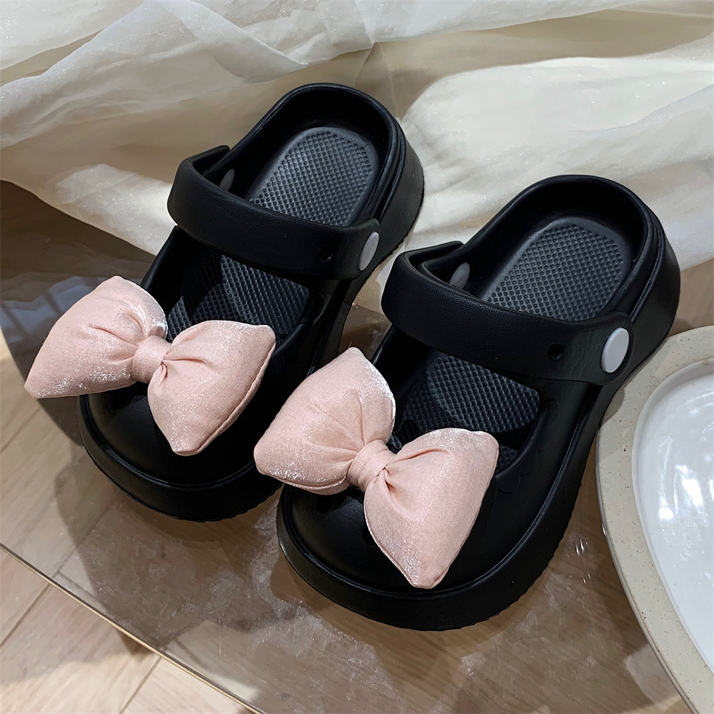Giày Lỗ Công Chúa Nơ Mary Jane Dép Baotou Dép Cô Gái Dễ Thương Dép EVA Đế Mềm Chống Trơn Trượt Giày Sandal Công Chúa Dép Trẻ Em Lỗ Dép Trẻ Em Dép Trẻ Em Dép Trẻ Em