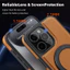 Ốp Điện Thoại Mới Cho IPhone 15ProMax 360° Xoay Giá đỡ từ tính dòng Vỏ da iPhone 15 14 13 12 11 Pro Max Vỏ bảo vệ điện thoại chống sốc và chống rơi