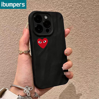ibumpers Ốp lưng Iphone đơn giản Hàn quốc CDG hình trái tim couple Ốp điện thoại Mỏng Silicone Mềm Chống bẩn Chống Sốc Cho Iphone 15 14 12 13 11 Pro Max IP 7 8 Plus Iphon X XS XR Xs Max