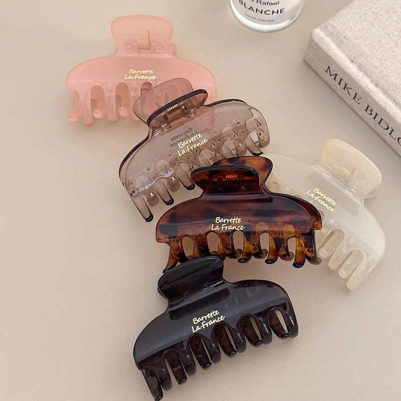 Kẹp tóc nữ Acrylic trong suốt Retro