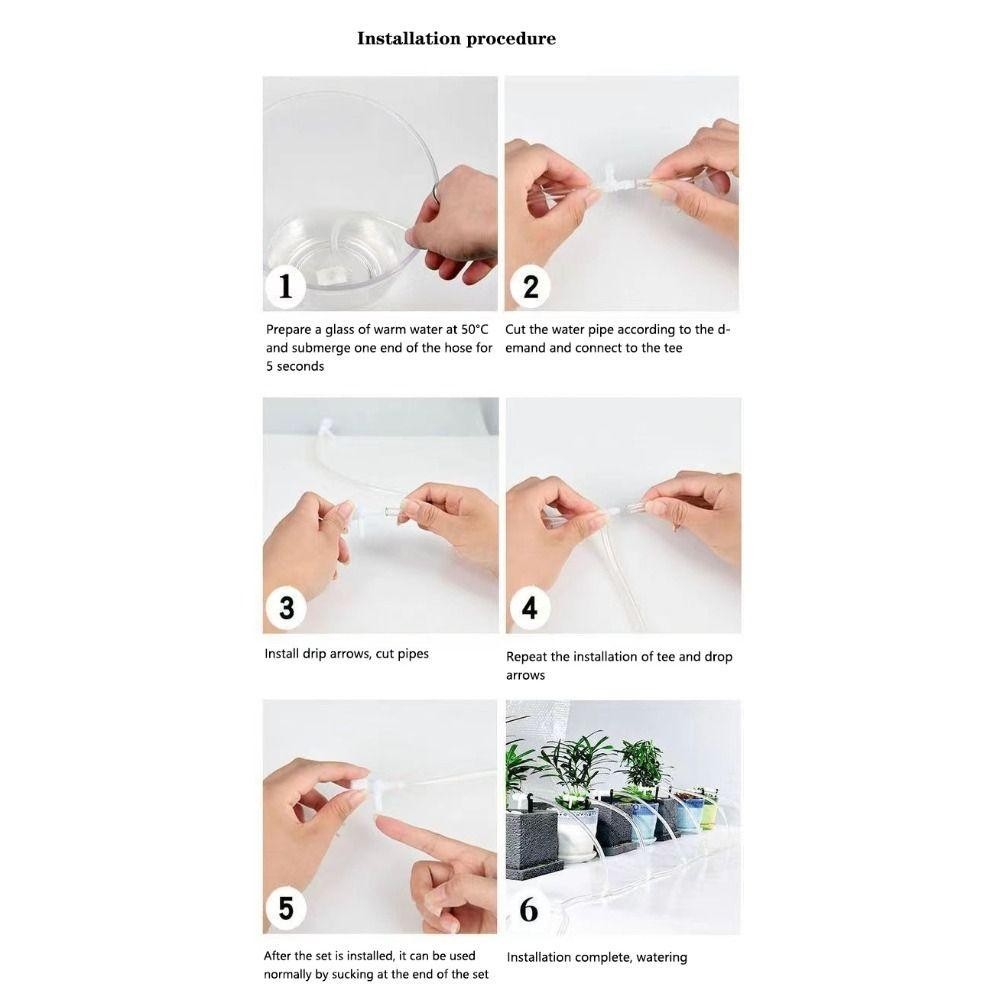 Hệ thống tưới cây trồng WOODNEST, Bộ tưới nhỏ giọt vườn 10 / 20 / 30M có thể điều chỉnh, Ống 4 / 7mm nhà kính có van điều chỉnh Thiết bị tưới cây trồng trong chậu