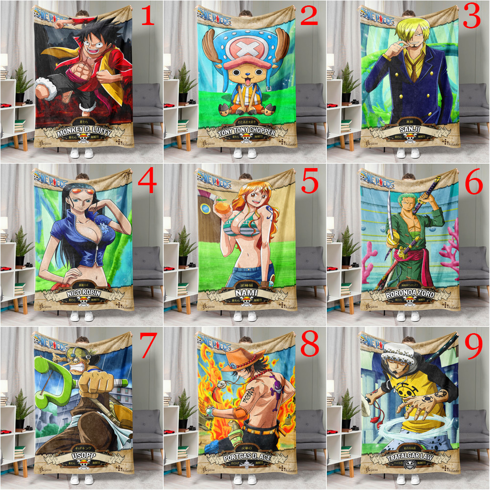 Khỉ ONE PIECE D. Luffy Flannel Chăn Một Mặt In Flannel Chăn Điều Hòa Không Khí Chăn Món Quà Tốt Nhất Cho Người