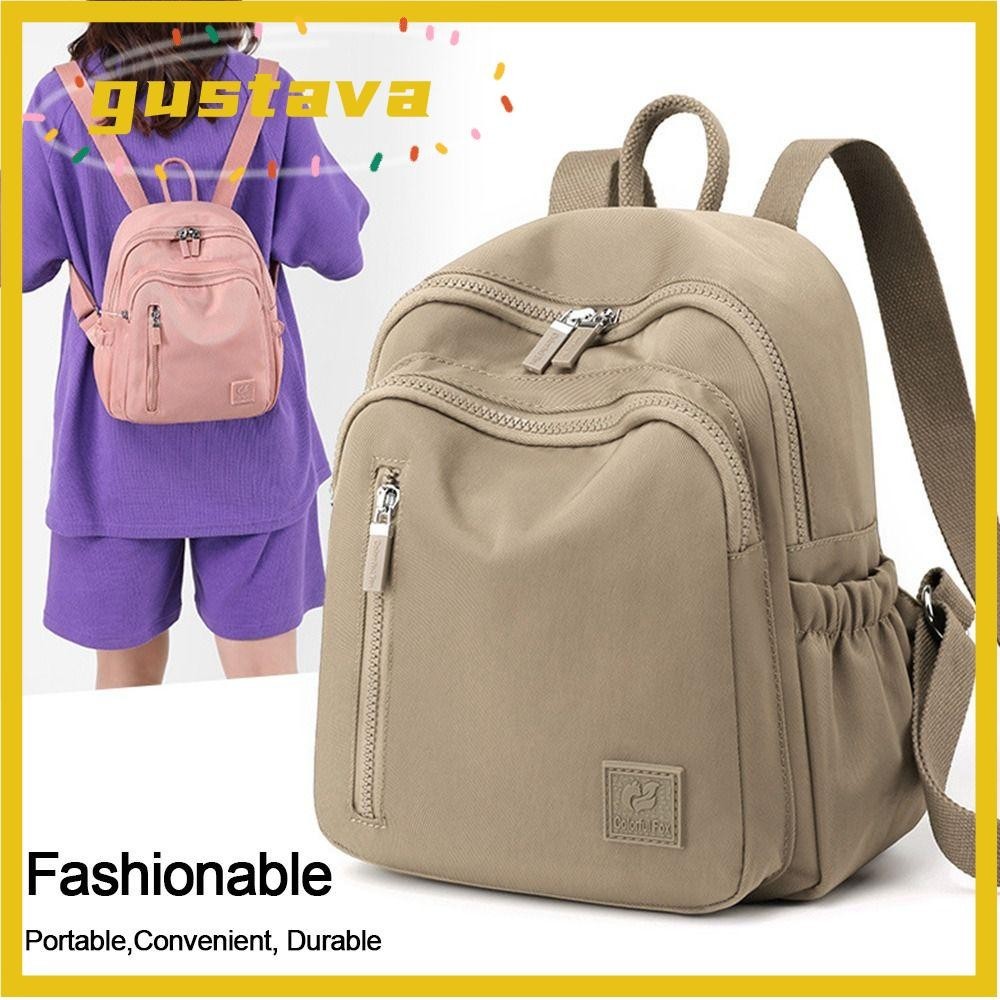 Ba lô du lịch GUSTAVA, Ba lô đeo vai nhẹ màu trơn, Ba lô cầm tay Mini chống nước dung tích lớn Túi đi học dành cho học sinh