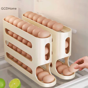 Gcdhome Tủ Lạnh Trứng Hộp Bảo Quản Tự Động Cuộn Trứng Hộ Gia Đình Nhà Bếp Chuyên Dụng Cuộn Trứng Giá Để Đồ HOT