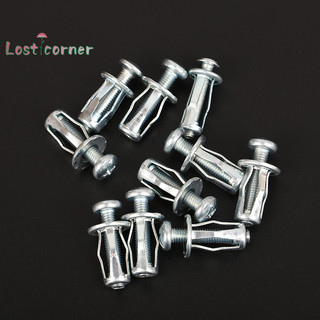 [Lostcorner] 10 Bộ M4 / M5 / M6 Jack Nuts Vít kim loại ô tô Hạt cánh hoa có vít cho da sắt tường rỗng [Mới]