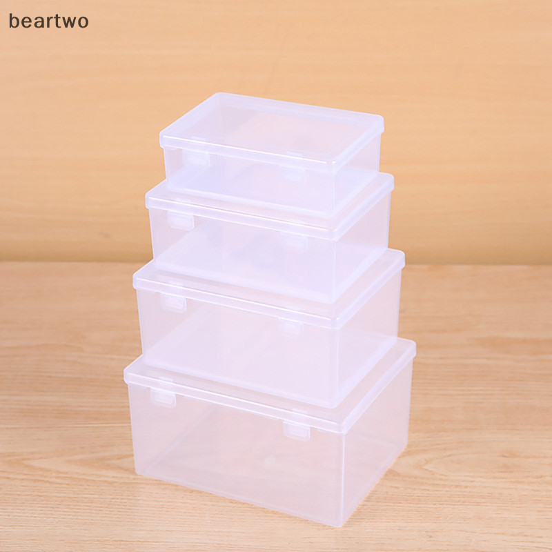 < Beartwo > Hộp Bảo Quản Mini Hộp Nhựa Nhỏ Trong Suốt Cho Các Bộ Phận Hộp Trưng Bày Trang Sức Đẹp