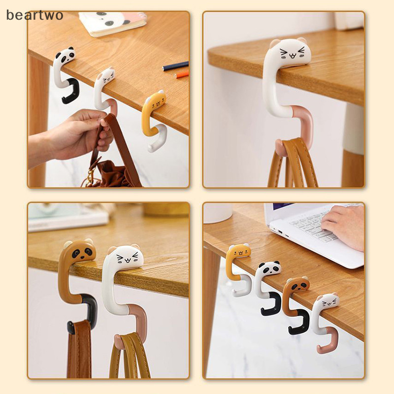 < Beartwo > Du Lịch Túi Nhựa Di Động Dễ Thương Móc Treo Trang Trí Bàn Ví Túi Móc Treo Tường Giá Đỡ Túi Xách Móc Treo Đẹp