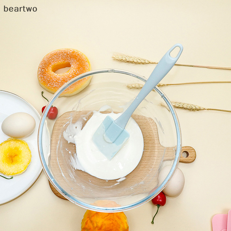 < Beartwo > 3 Cái / bộ Dụng Cụ Nướng Bánh Silicon DIY Bánh Bơ Kem Thìa Dầu Bàn Chải Đẹp