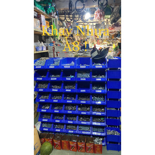 1 Khay nhựa A8 đựng linh kiện điện tử, ốc vít kim khí, đồ điện nước, phụ tùng xe máy oto cơ khí