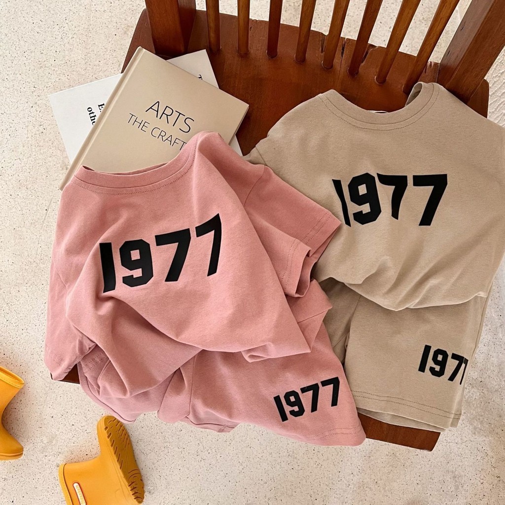 Trẻ Em Mùa Hè Phong Cách Mới Cotton Nguyên Chất In Kỹ Thuật Số Quần Short Tay Ngắn Phù Hợp Với Thời Trang Thường Ngày Hai Mảnh Phù Hợp Với 1HGG