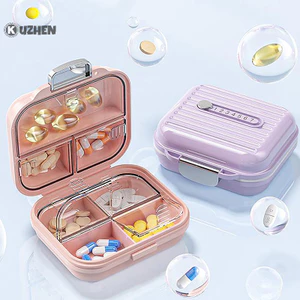 Kuzhen Hộp đựng thuốc 7 ngăn nhẹ, tổ chức thuốc du lịch HOT